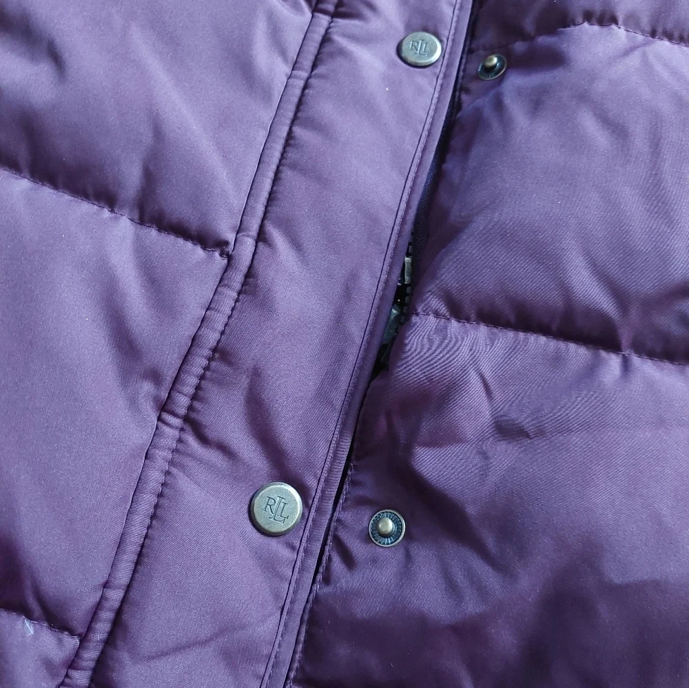 NWT Lauren RALPH Lauren PARKA Jacket Faux Fur Cranberry ( Not Purple)  Bag B
